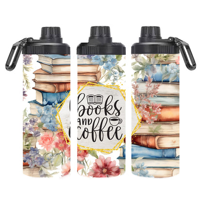 Edelstahl-Thermobecher - Books and Coffee