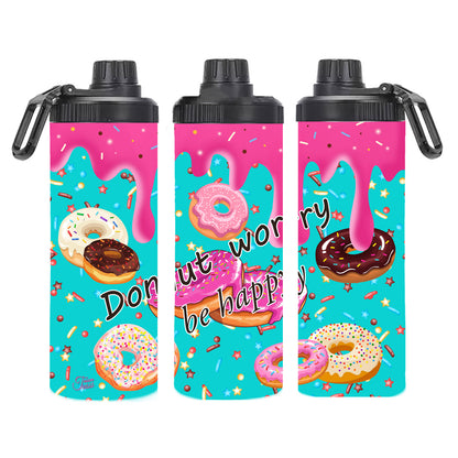 Edelstahl-Thermobecher - Donut worry Be Happy!