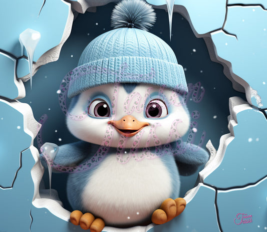 Edelstahl-Thermobecher - Winter Pinguin -
