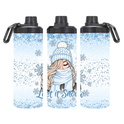 Edelstahl-Thermobecher - Let it Snow -