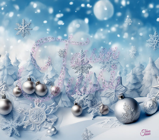 Edelstahl-Thermobecher - Weihnachtliche Winterlandschaft