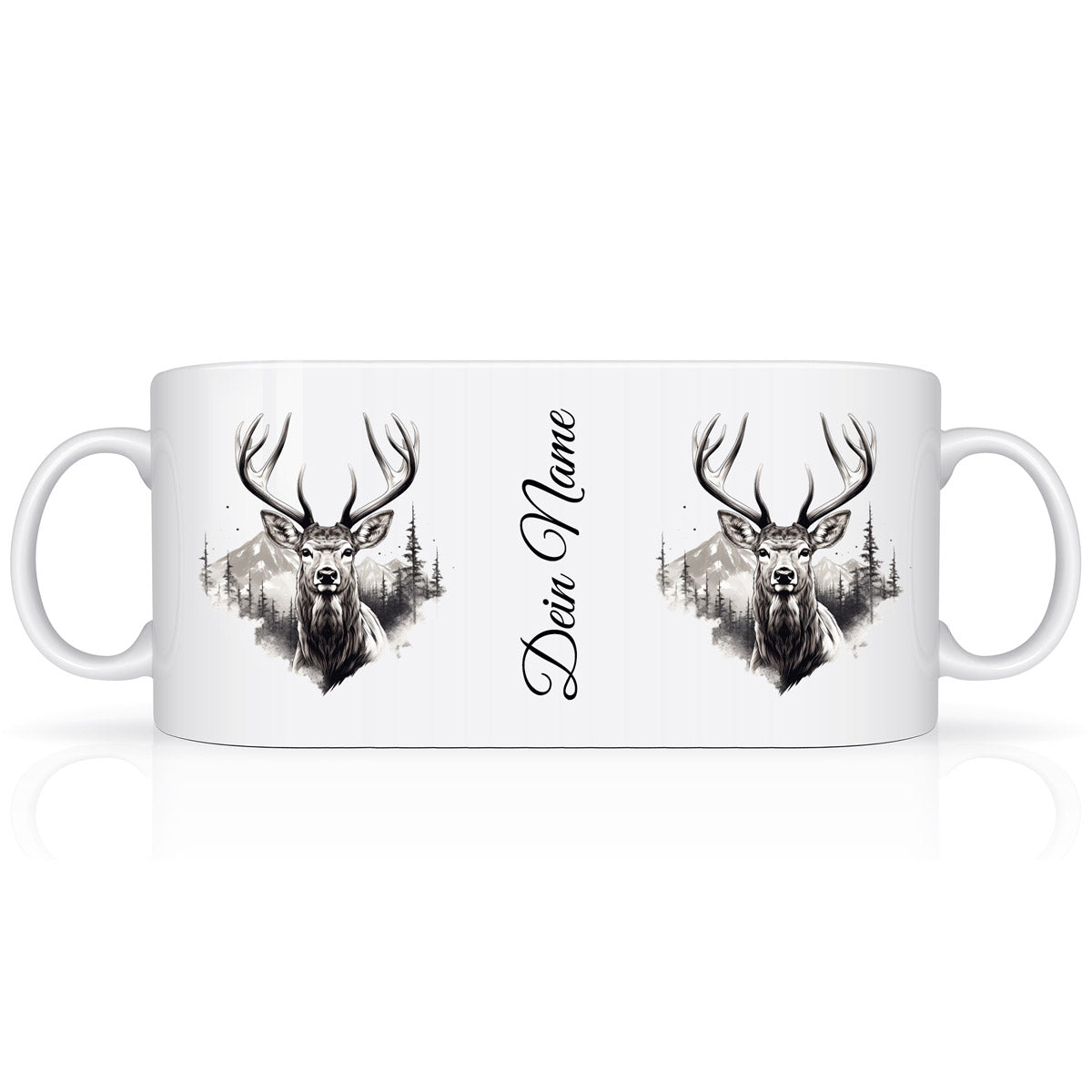 Tasse Schwarzwald mit Hirsch mit deinem Text/Namen
