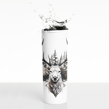 Edelstahl-Thermobecher metallic - Hirsch Schwarzwald