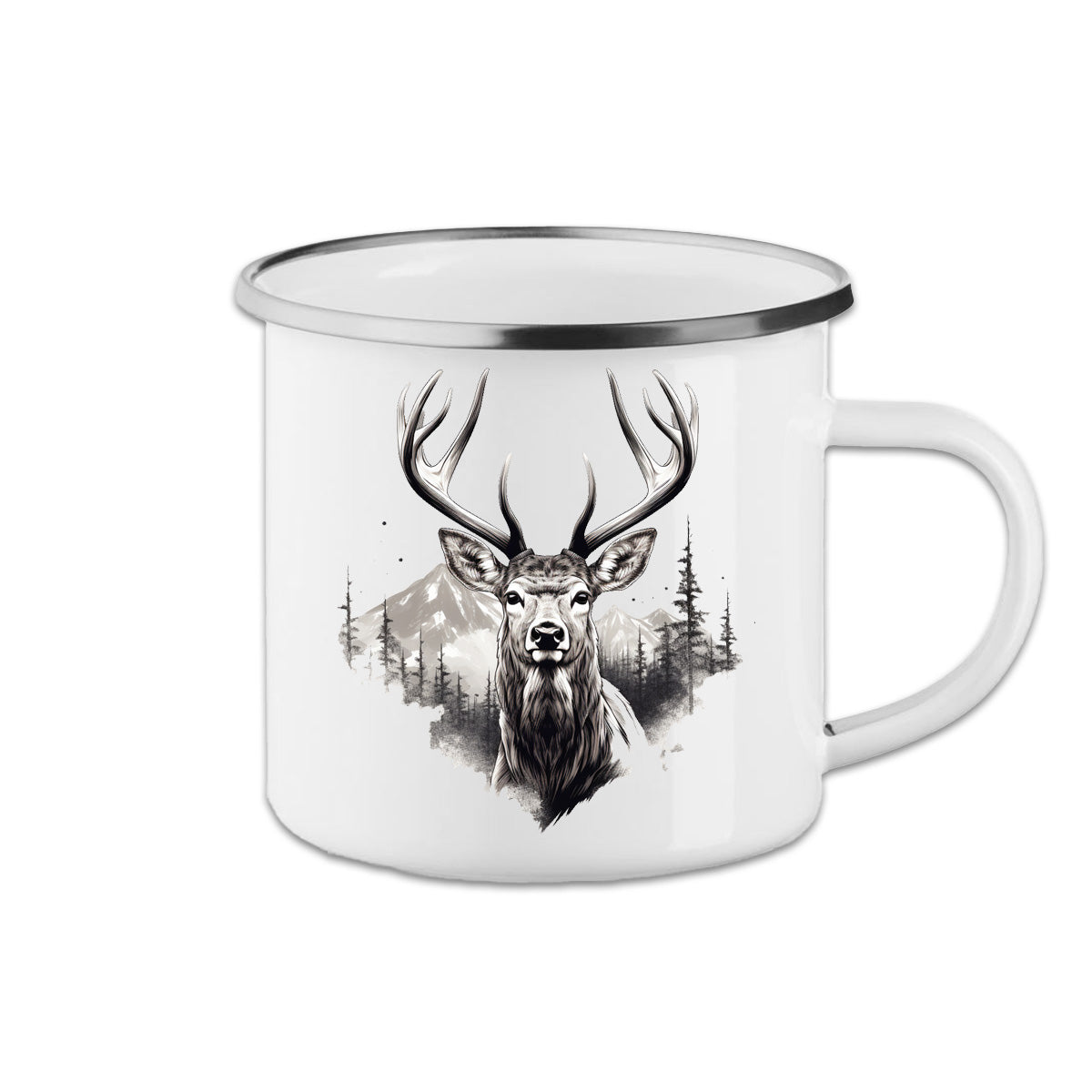Emaille Tasse Hirsch