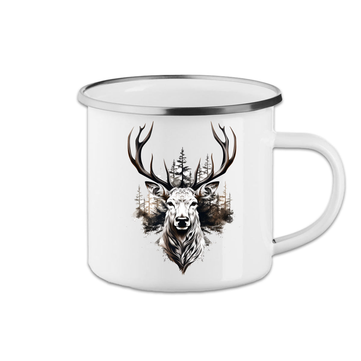 Emaille Tasse Hirsch