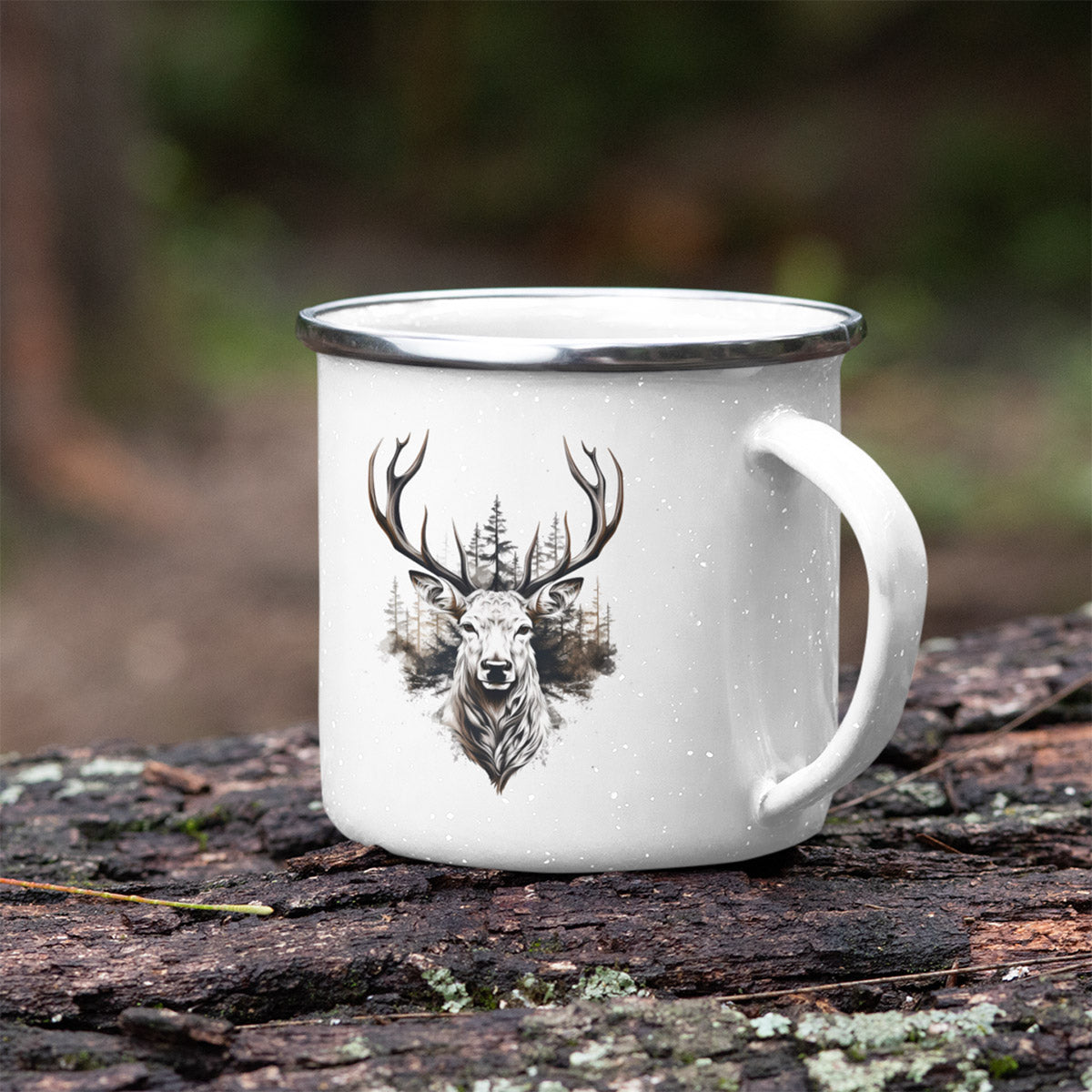 Emaille Tasse Hirsch