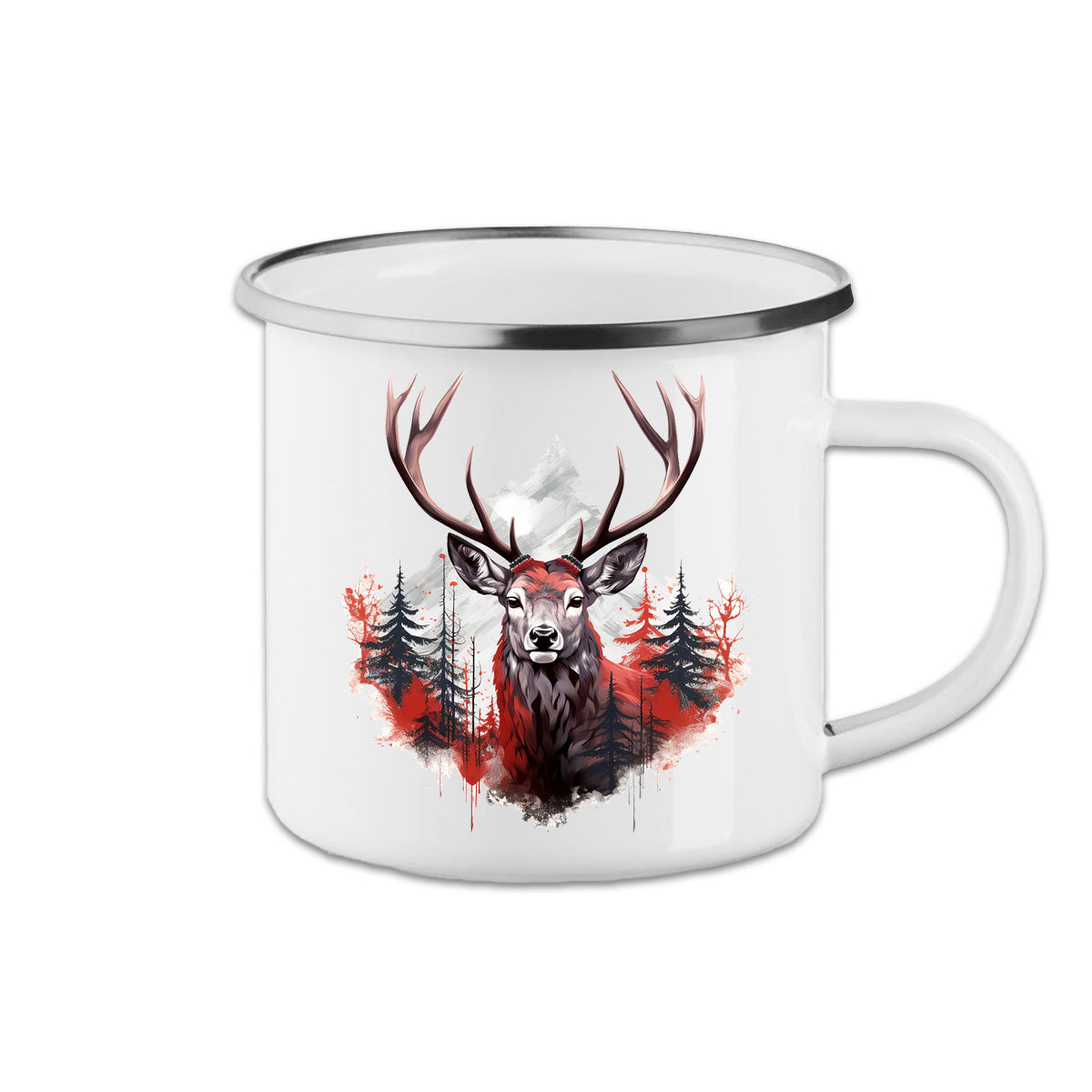 Emaille Tasse Hirsch