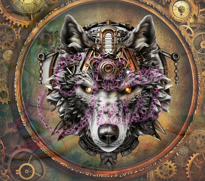 Edelstahl-Thermobecher - Wolf Steampunk