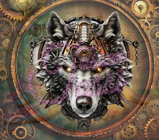 Edelstahl-Thermobecher - Wolf Steampunk