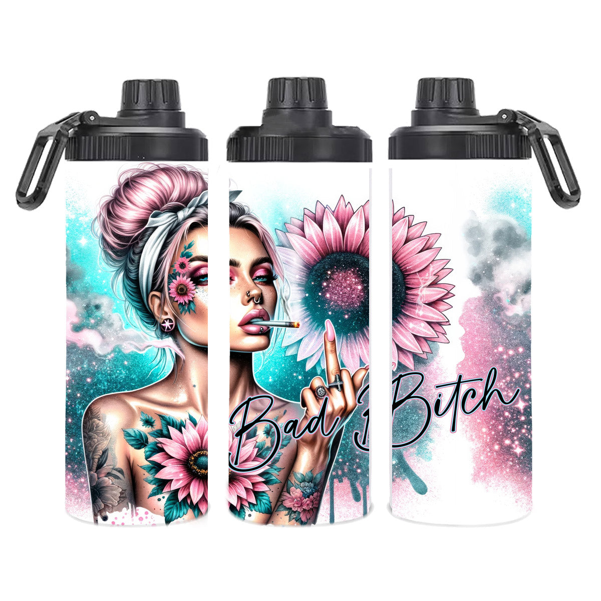 Edelstahl-Thermobecher - Bitch Pink Woman
