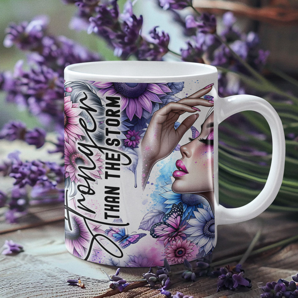 Tasse - Woman Motivationsspruch - Stronger than the strom