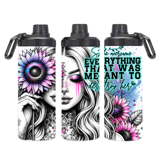 Edelstahl-Thermobecher  - Woman Motivationsspruch - Everything that was
