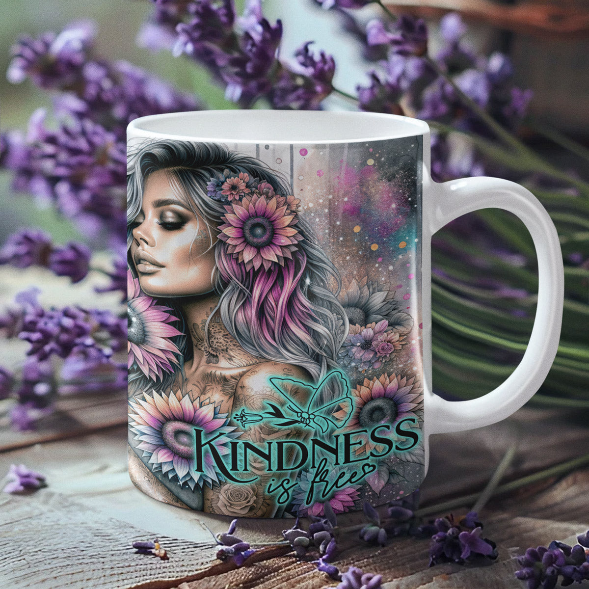 Tasse - Woman Motivationsspruch - Kidness is free