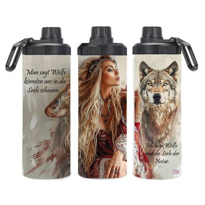 Edelstahl-Thermobecher - Seelen Wolf