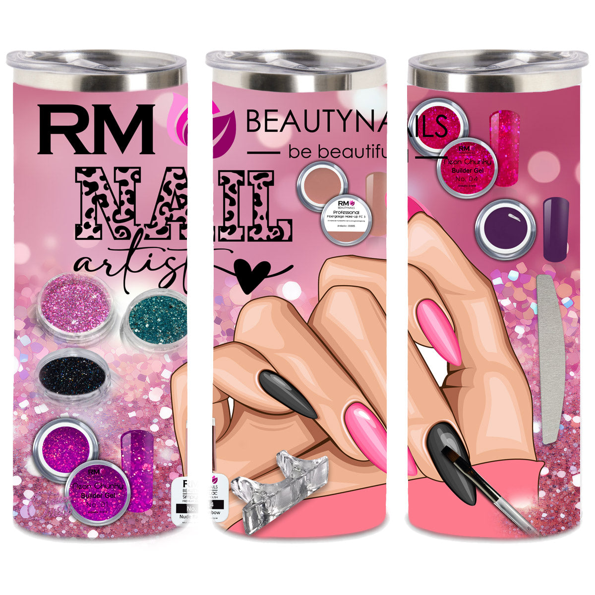 Edelstahl-Thermobecher / Thermosflasche / Tasse metallic - RM Design