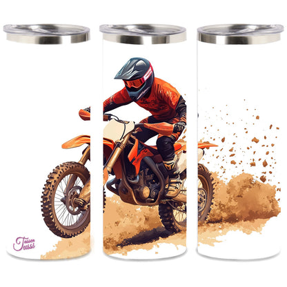Edelstahl-Thermobecher - Motorcross Biker