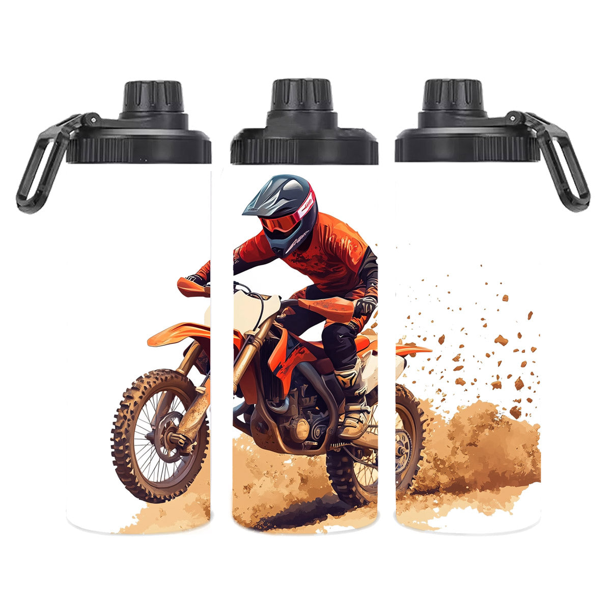 Edelstahl-Thermobecher - Motorcross Biker