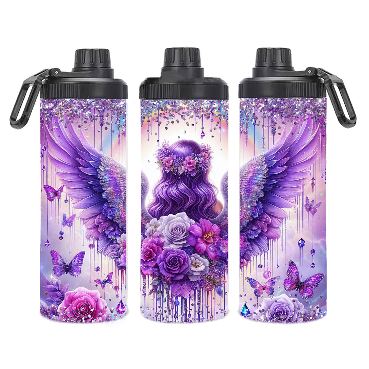 Edelstahl-Thermobecher -  Purple Angel