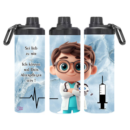 Edelstahl-Thermobecher / Krankenpfleger - Altenpfleger