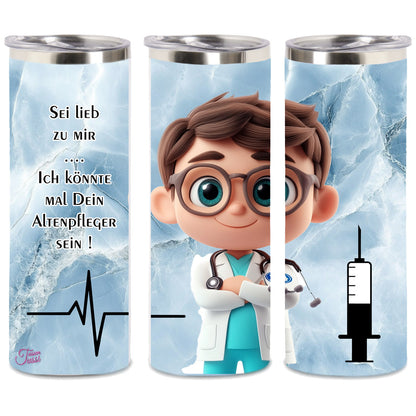 Edelstahl-Thermobecher / Krankenpfleger - Altenpfleger