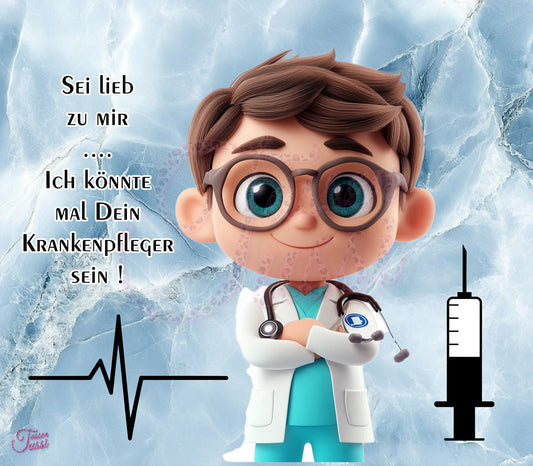 Edelstahl-Thermobecher / Krankenpfleger - Altenpfleger