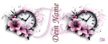 Edelstahl Thermokaffeebecher Clock Flower