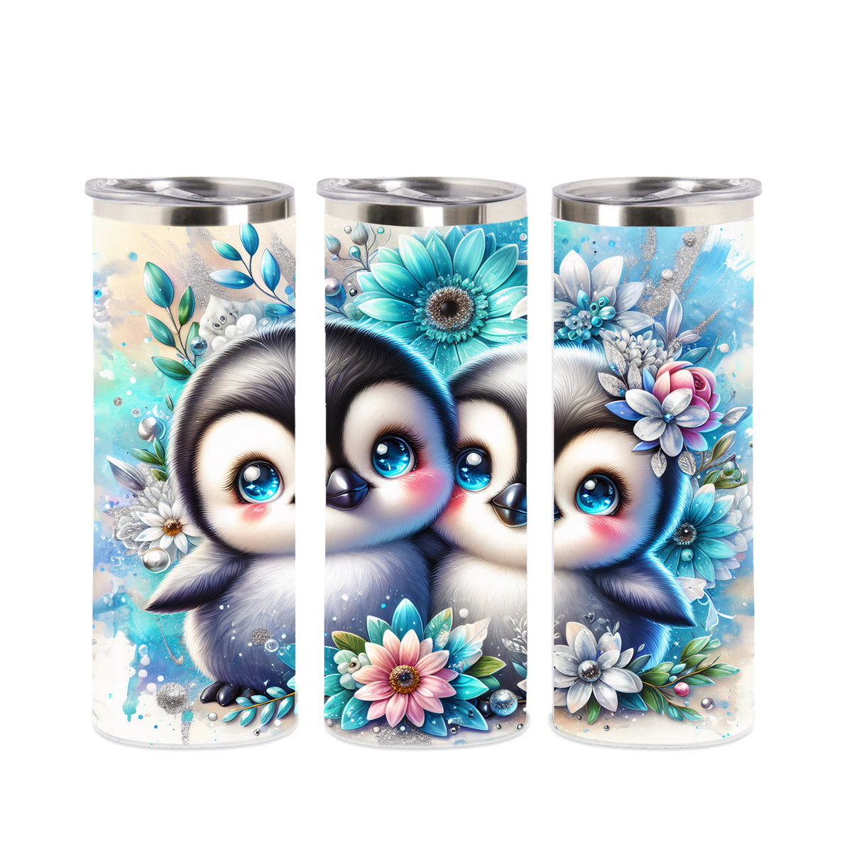 Edelstahl-Tumbler - Pinguin