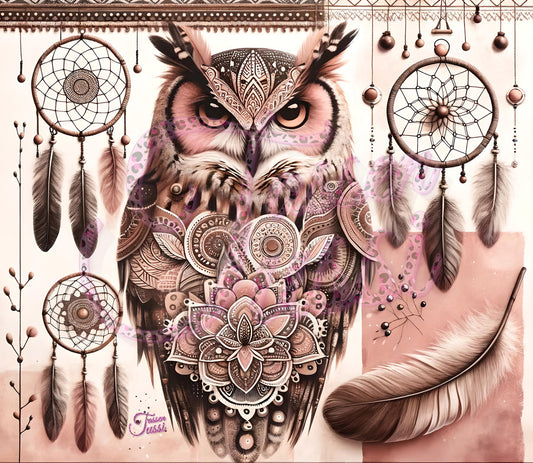 Edelstahl-Tumbler - Boho Eule