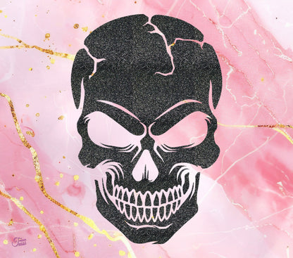 Edelstahl-Tumbler mit 2 Deckel - Sonderangebot - Marble Skullhead