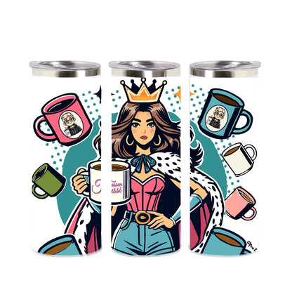 Edelstahl-Thermobecher  - Powerwoman "Michi"