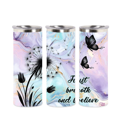 Edelstahl-Thermobecher  - Just breath and believe