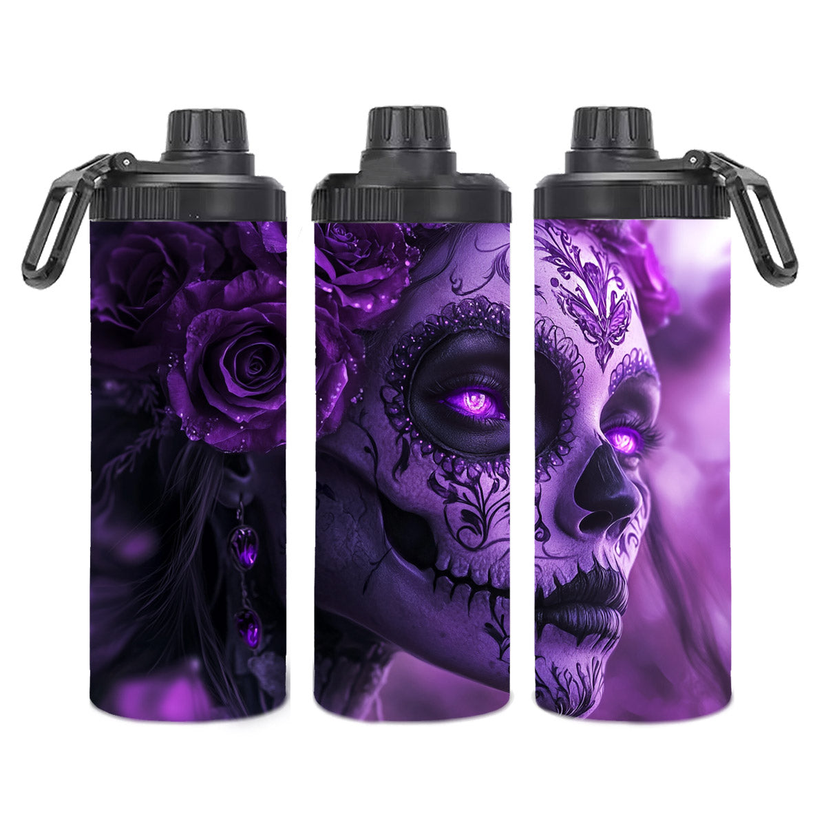 Edelstahl-Thermobecher  - Skull Purple
