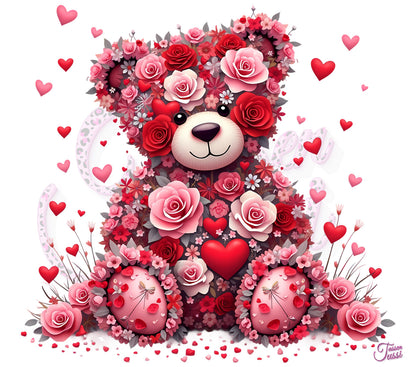 Tumbler Schimmer - Love Bär - mit 2 Deckel + Strohhalm