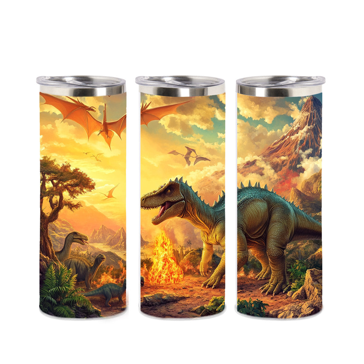 Edelstahl-Thermobecher  - Dinosaurier