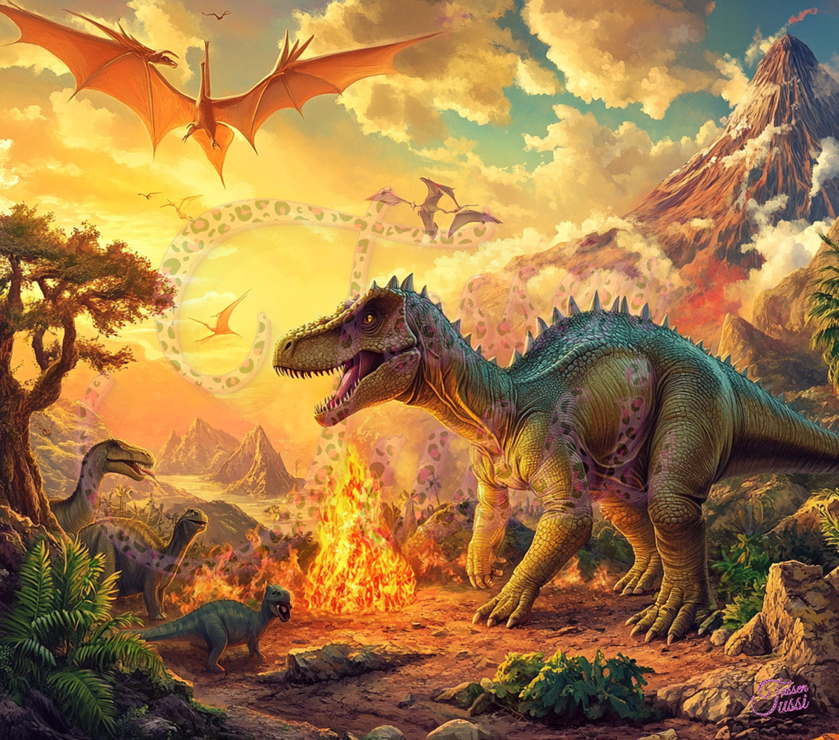 Edelstahl-Thermobecher  - Dinosaurier