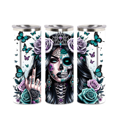 Edelstahl-Thermobecher  - Skull Prinzess
