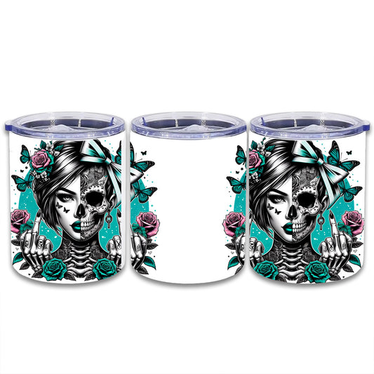Edelstahl Thermokaffeebecher - Skull Haarschleife