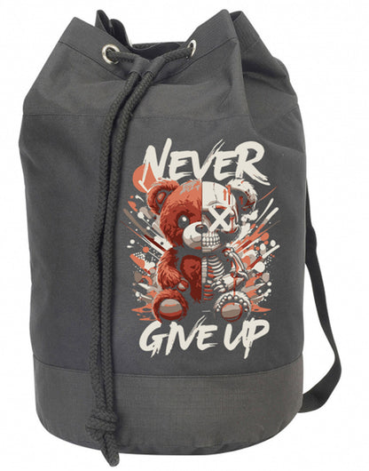 Rucksack Seesack Schwarz - Monatsangebot Oktober - Never Give Up