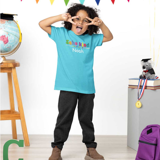 Kids T-Shirt -  Schulkind 2025 Bunt mit Namen