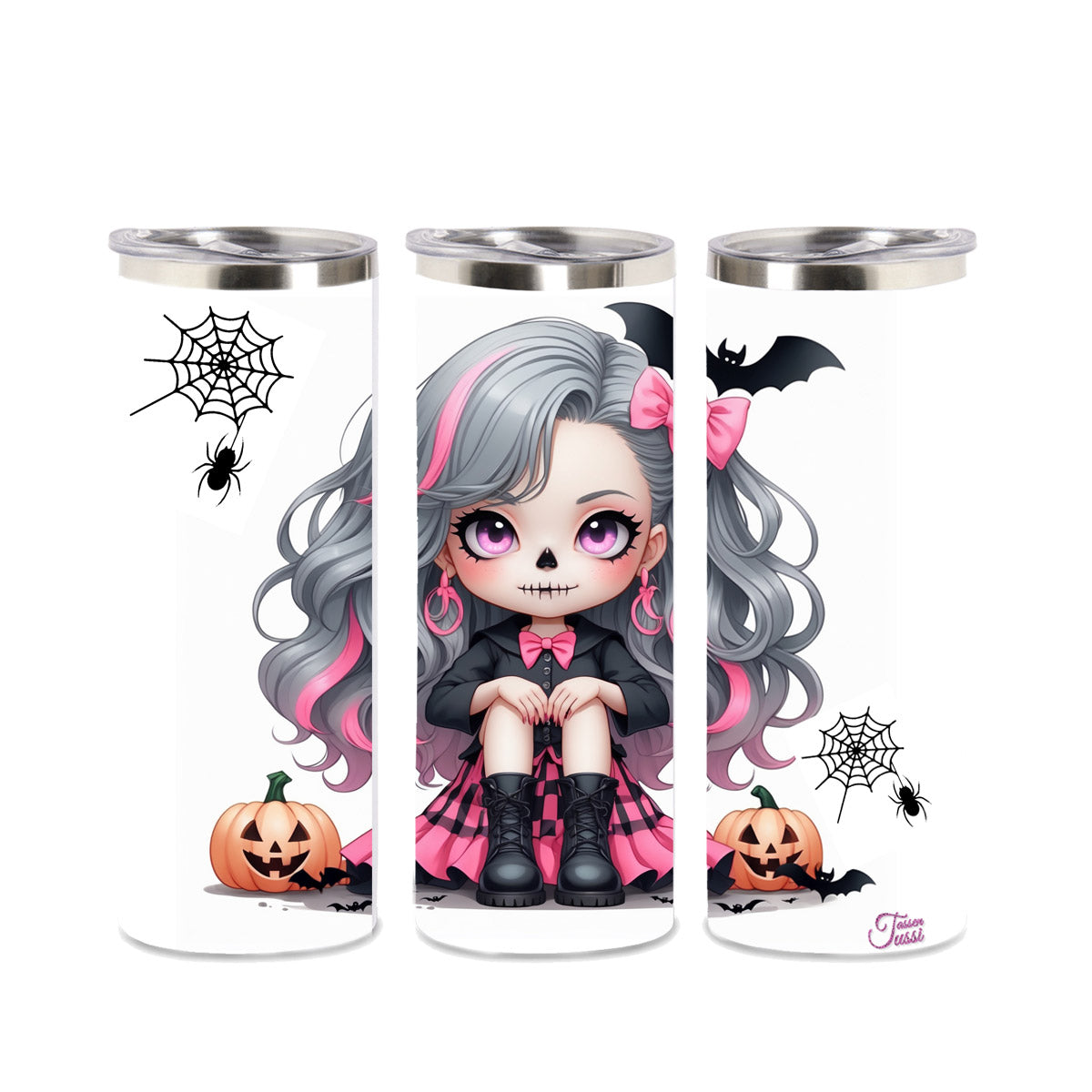 Edelstahl-Tumbler - Skull Helloween