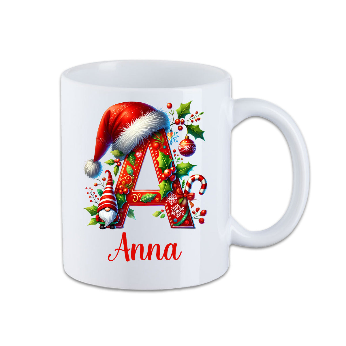 Tasse - Weihnachtstasse Buchstaben A - Z