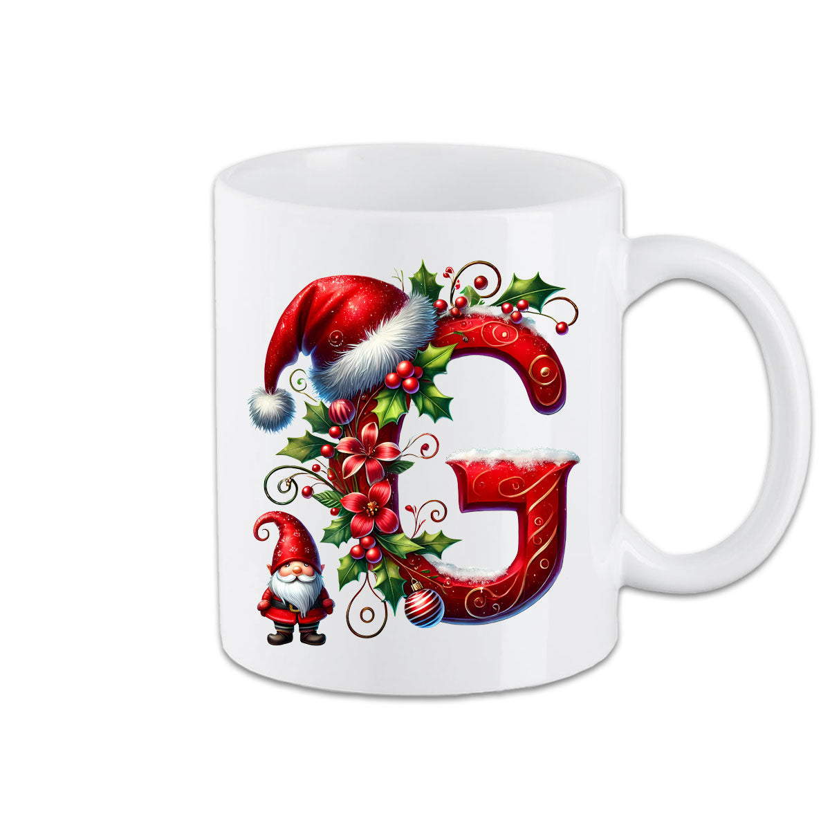 Tasse - Weihnachtstasse Buchstaben A - Z