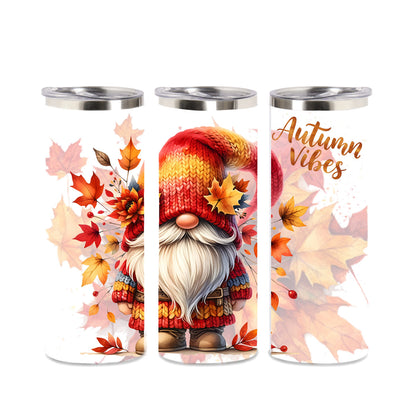 Edelstahl-Tumbler - Hello Autumn Gnome