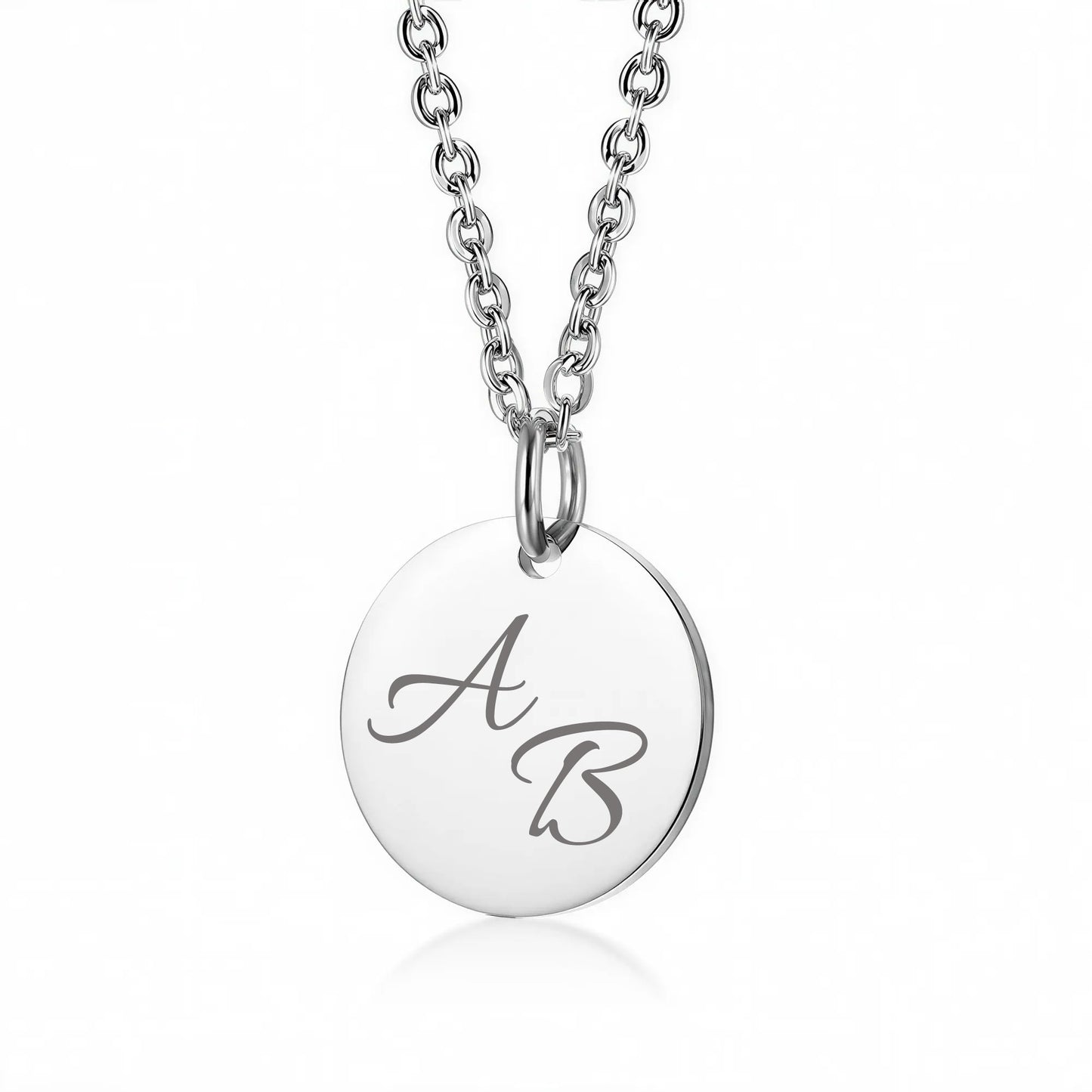 Personalisierte Edelstahlkette mit Initialen &  Datum  | Gravur Schmuck