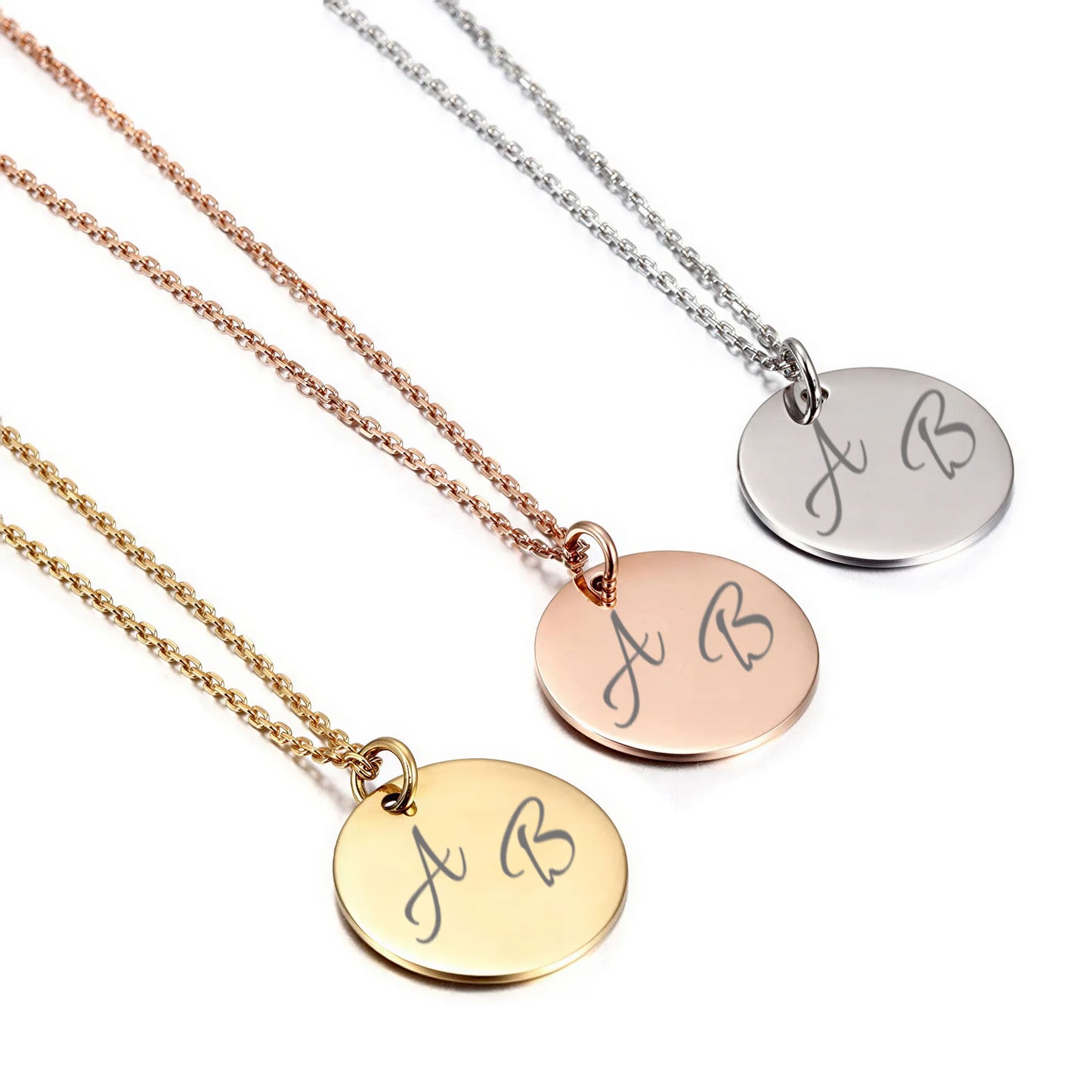 Personalisierte Edelstahlkette mit Initialen &  Datum  | Gravur Schmuck