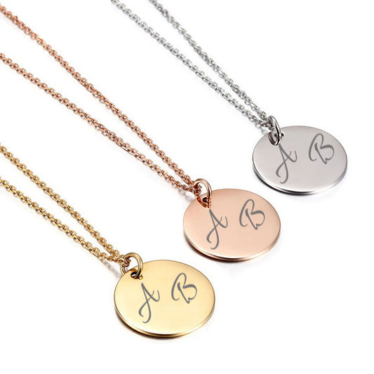 Personalisierte Edelstahlkette mit Initialen &  Datum  | Gravur Schmuck