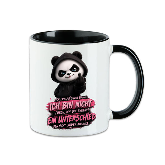 Tasse „Ich erklär’s nur einmal“ – Lustige Panda Tasse mit Spruch