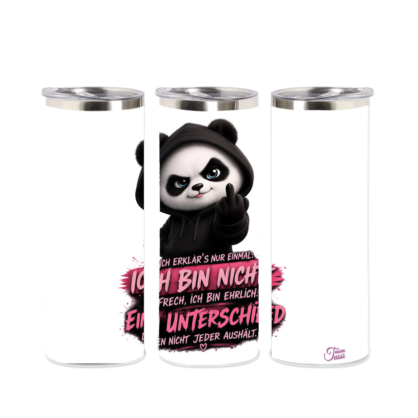 Panda Edelstahl Tumbler – Ich bin nicht frech, ich bin ehrlich