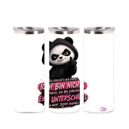 Panda Edelstahl Tumbler – Ich bin nicht frech, ich bin ehrlich