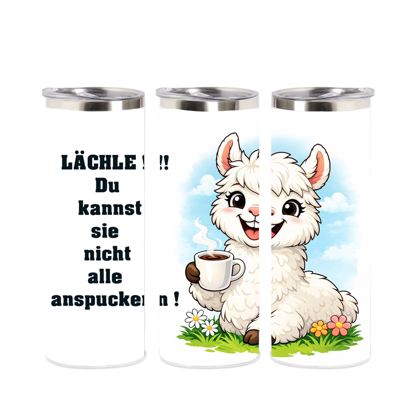 Edelstahl Tumber - Lama ... Lächeln.. spucken